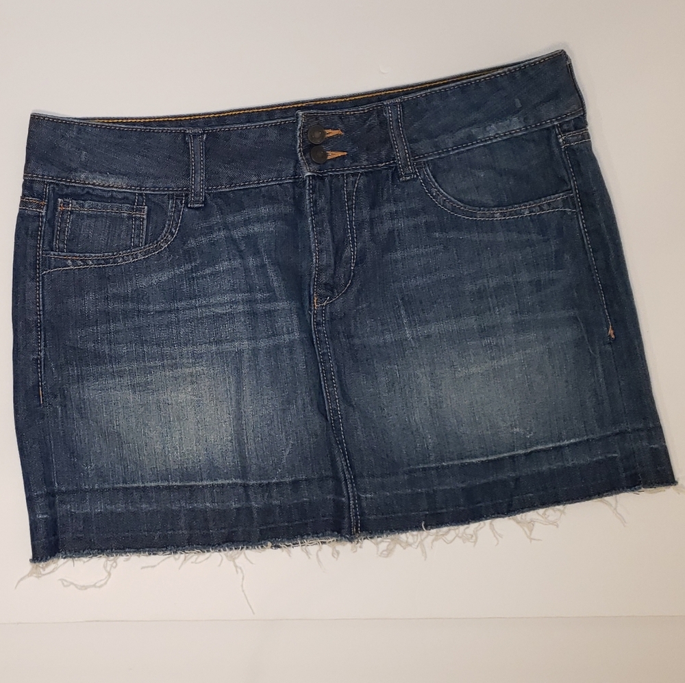 OLD NAVY cutoff denim mini skirt size 8